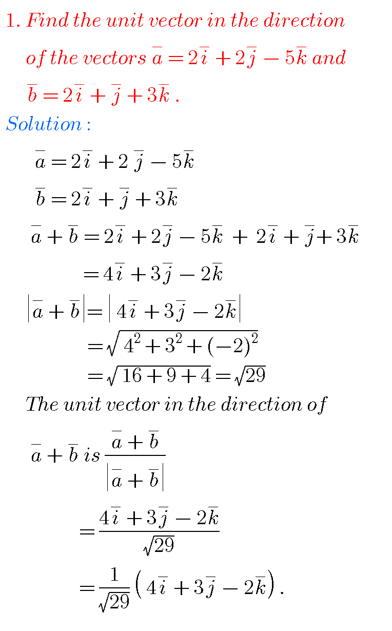 Addition Of Vectors,Intermediate First Year Mathematics 1A Chapter 4 ...