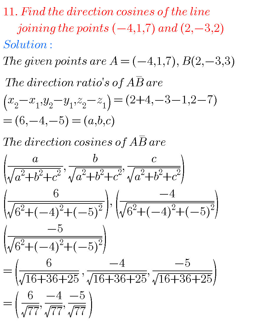 Direction Cosines And Direction Ratios,Intermediate First Year Maths 1B ...