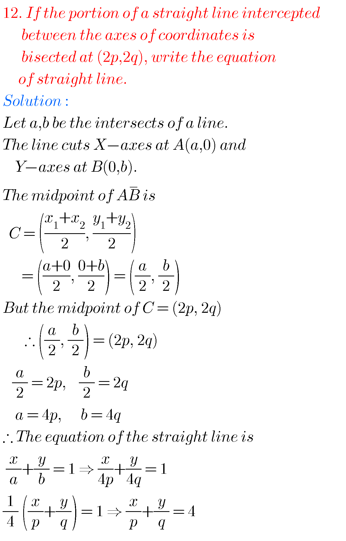 Straight Lines,Intermediate First Year Mathematics 1B Chapter 3 ...