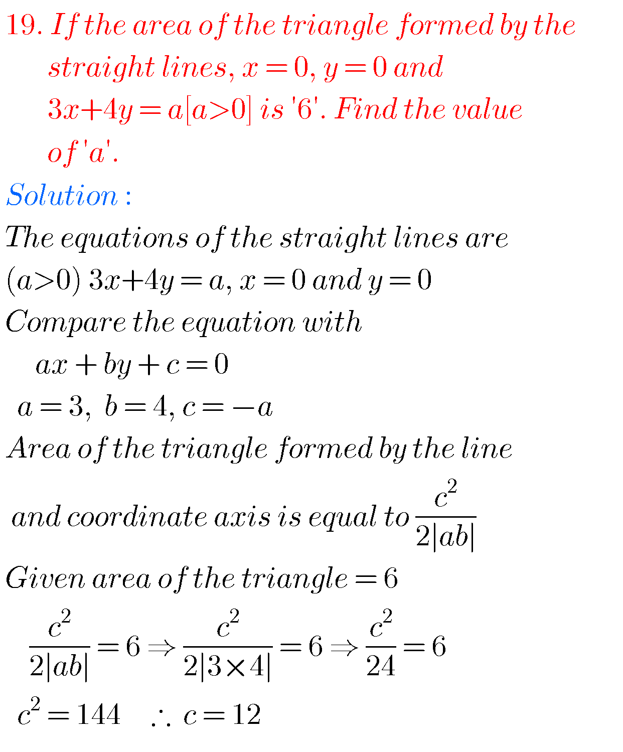 Straight Lines,intermediate First Year Mathematics 1B Chapter 3 ...