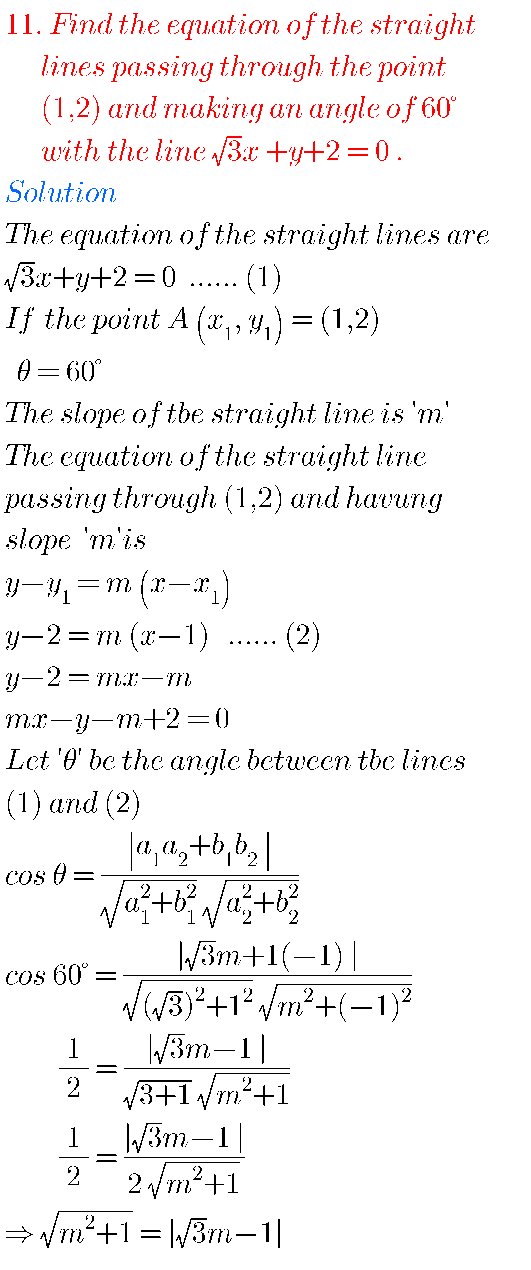 Inter 1st Year 1b Solutions,straight Lines Long Answer Questions ...