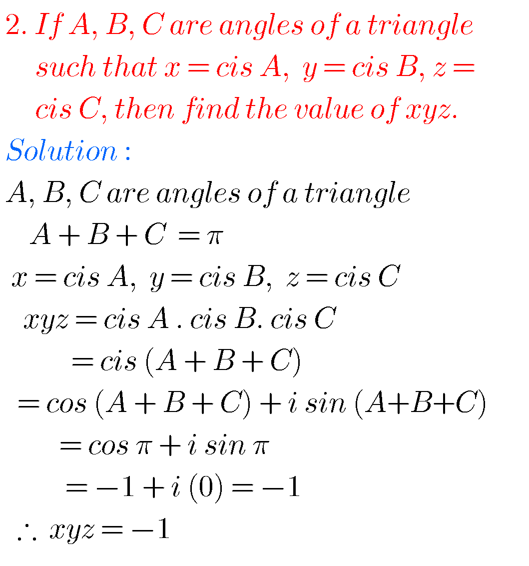 Inter Maths Solution For De Moivre's Theorem,intermediate 2nd Year ...