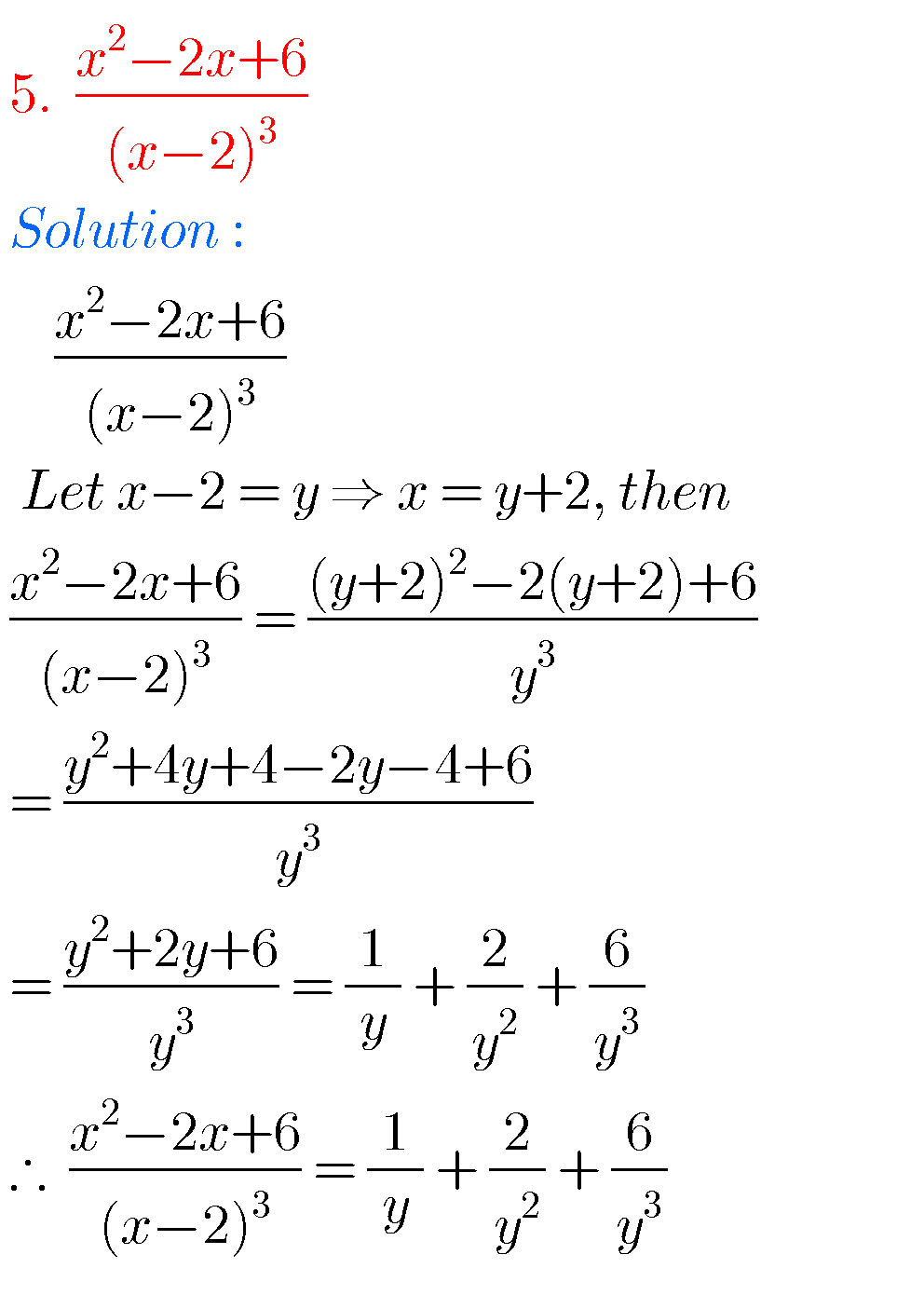 Inter Maths Solutions For IIA Partial Fractions,exercise 7(a) 7(b) 7(c ...