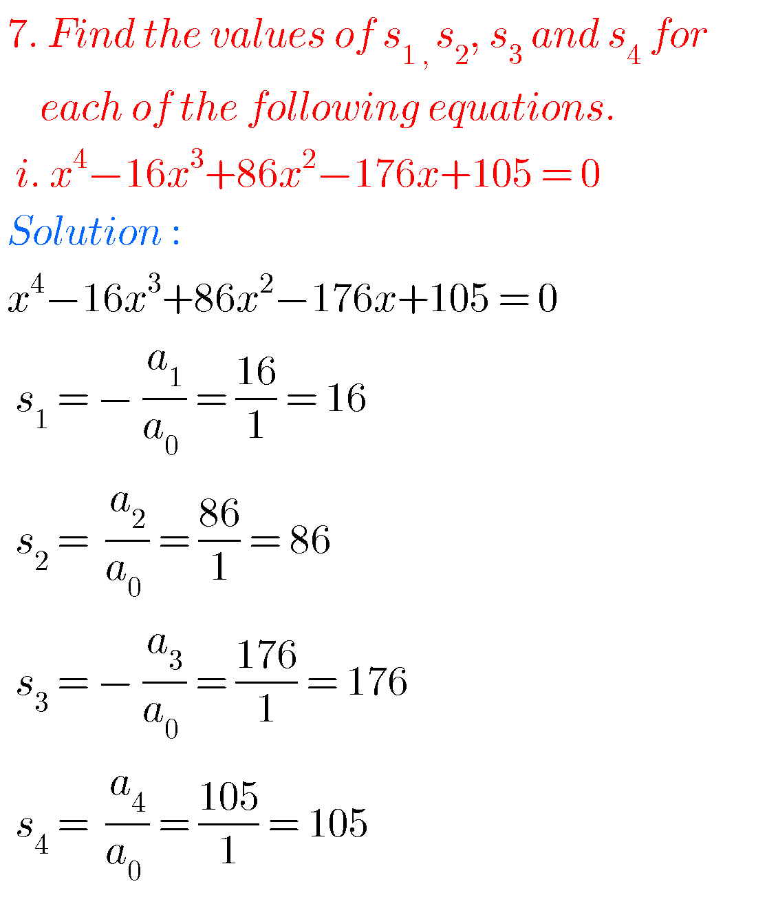 Inter Maths Solutions For Theory Of Equations,exercise 4(a),4(b),4(c),4 ...