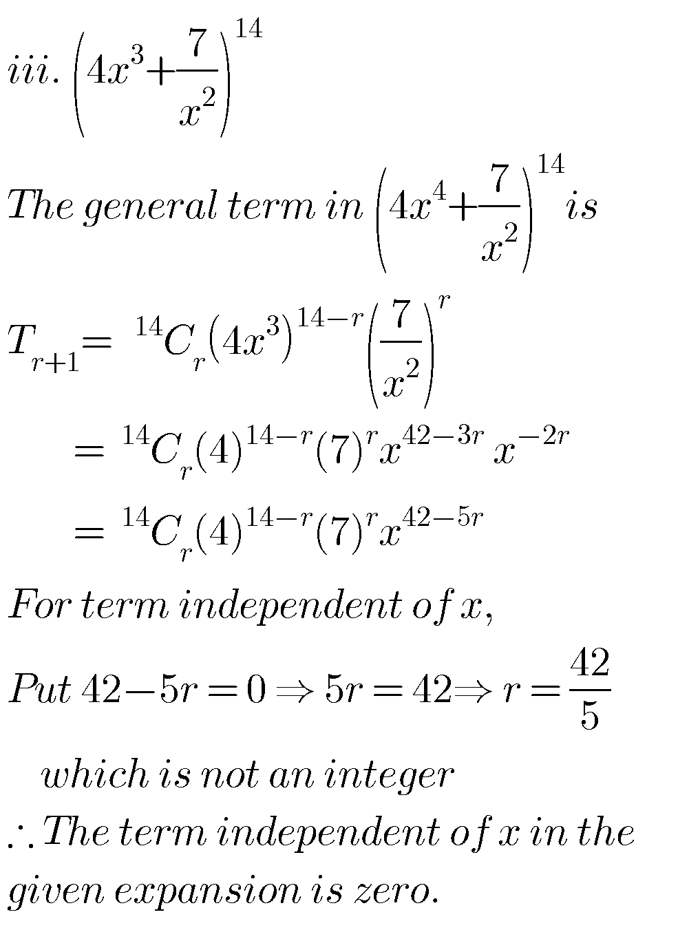 Binomial Theorem Solutions Inter Second Year Maths - MATHS GLOW