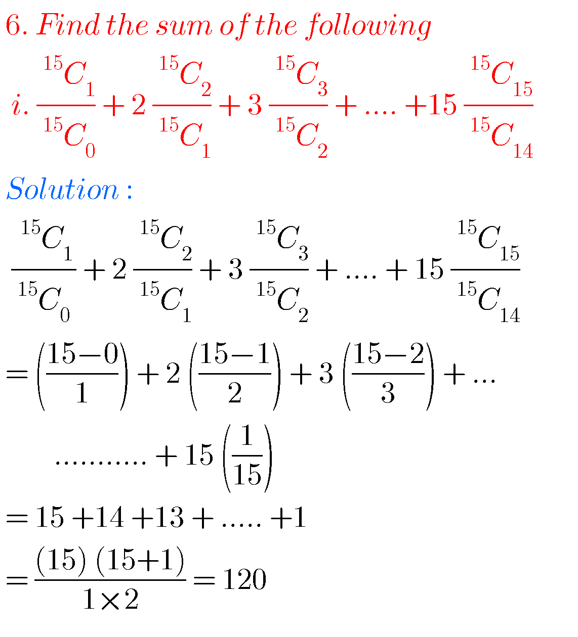 Binomial Theorem Solutions Inter Second Year Maths - MATHS GLOW