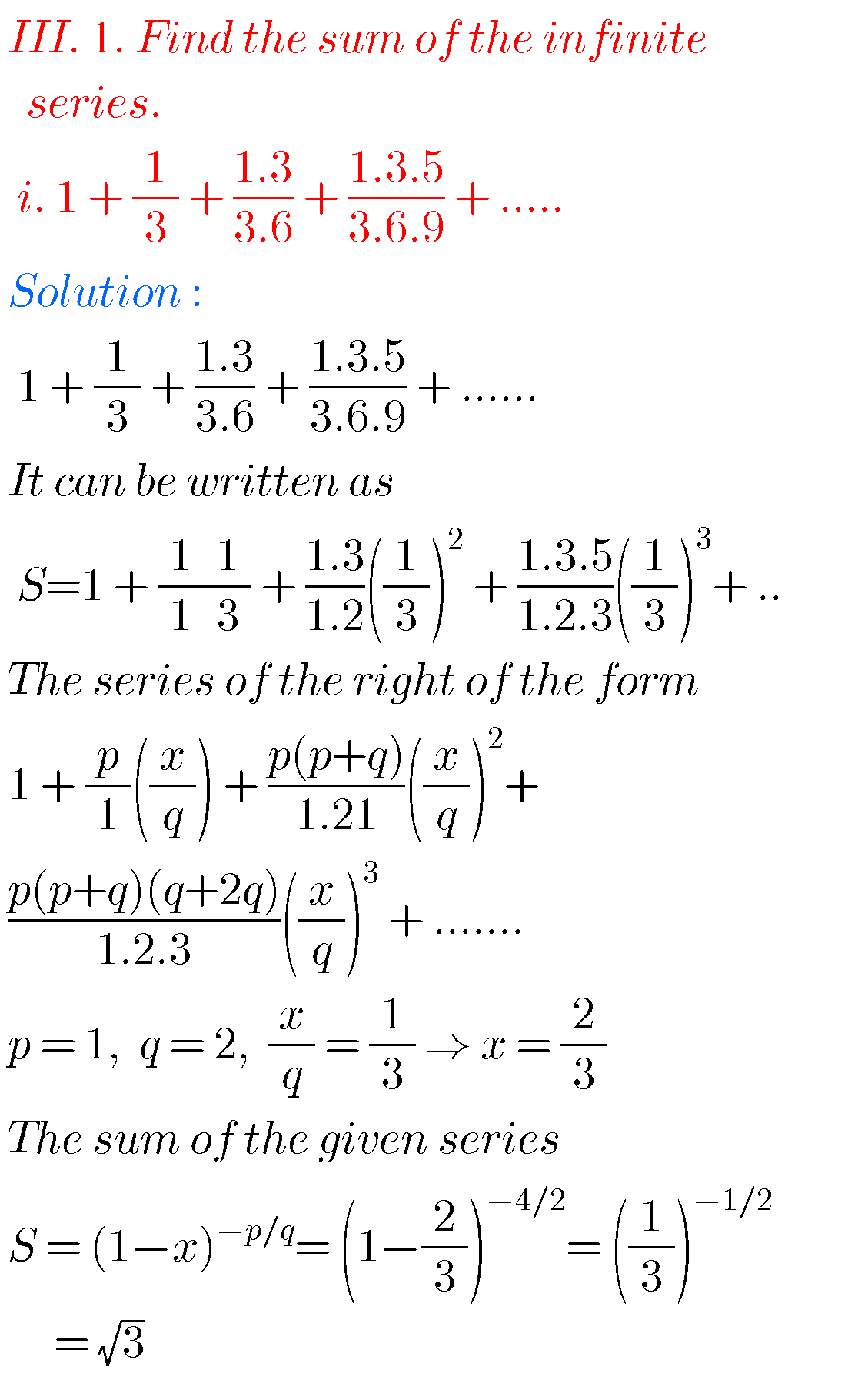 Binomial Theorem Solutions Inter Second Year Maths - MATHS GLOW