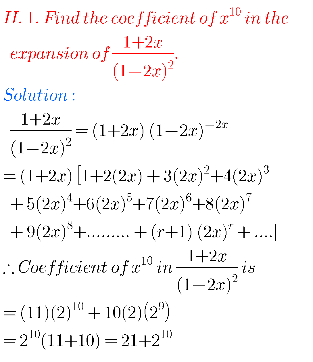 Exercise 6(a) Solutions For Binomial Theorem Inter Archives - MATHS GLOW