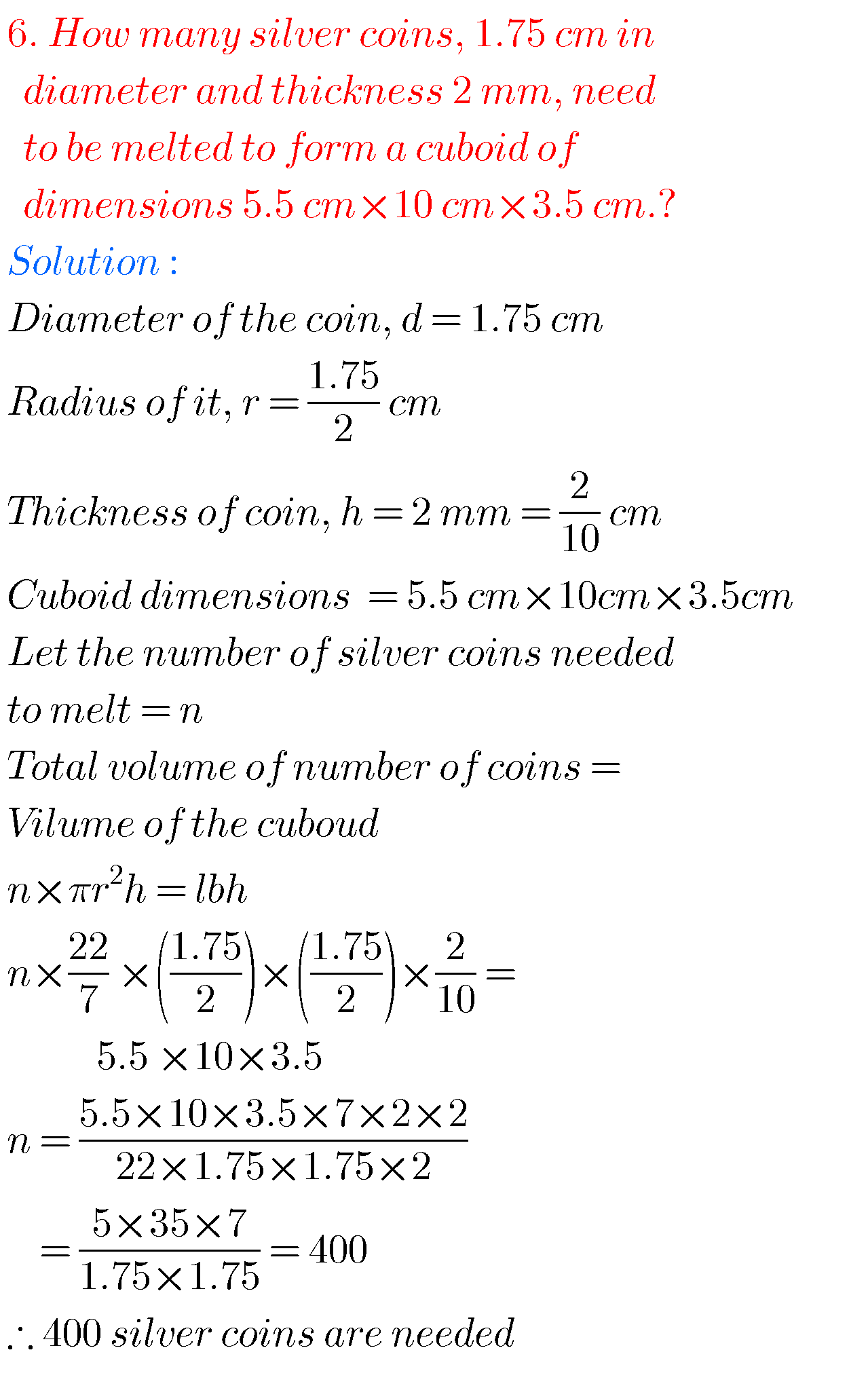 Mensuration Solutions Class 10 Maths Ssc - MATHS GLOW