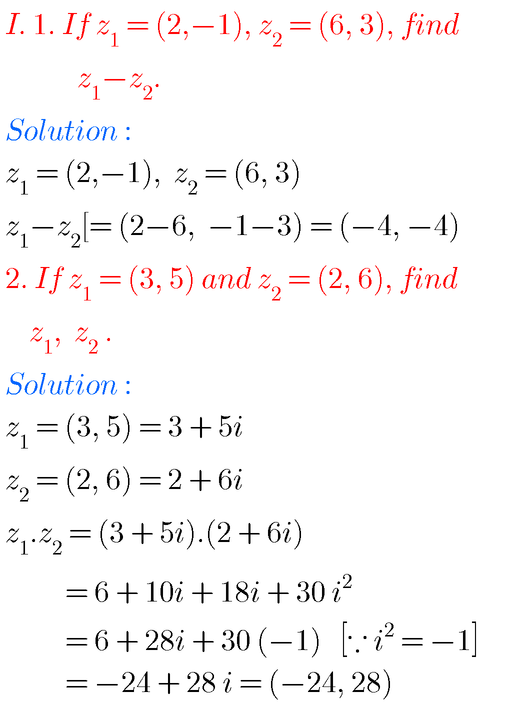 Intermediate Maths Solutions For Complex Numbers - MATHS GLOW