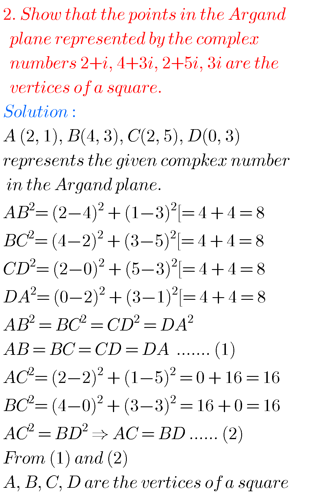 Intermediate Maths Solutions For Complex Numbers - MATHS GLOW