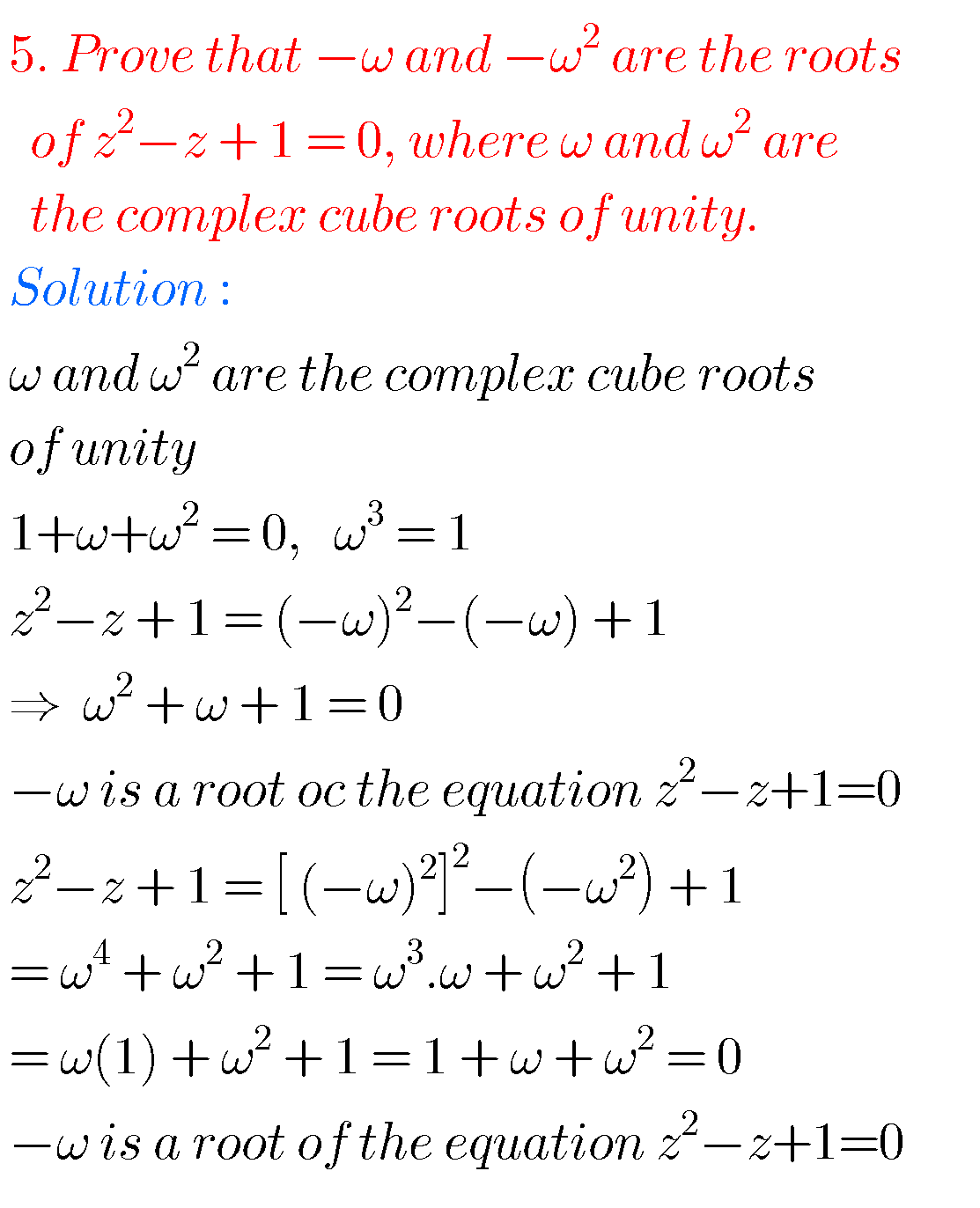 Intermediate Maths Solutions For De Moivre's Theorem - MATHS GLOW