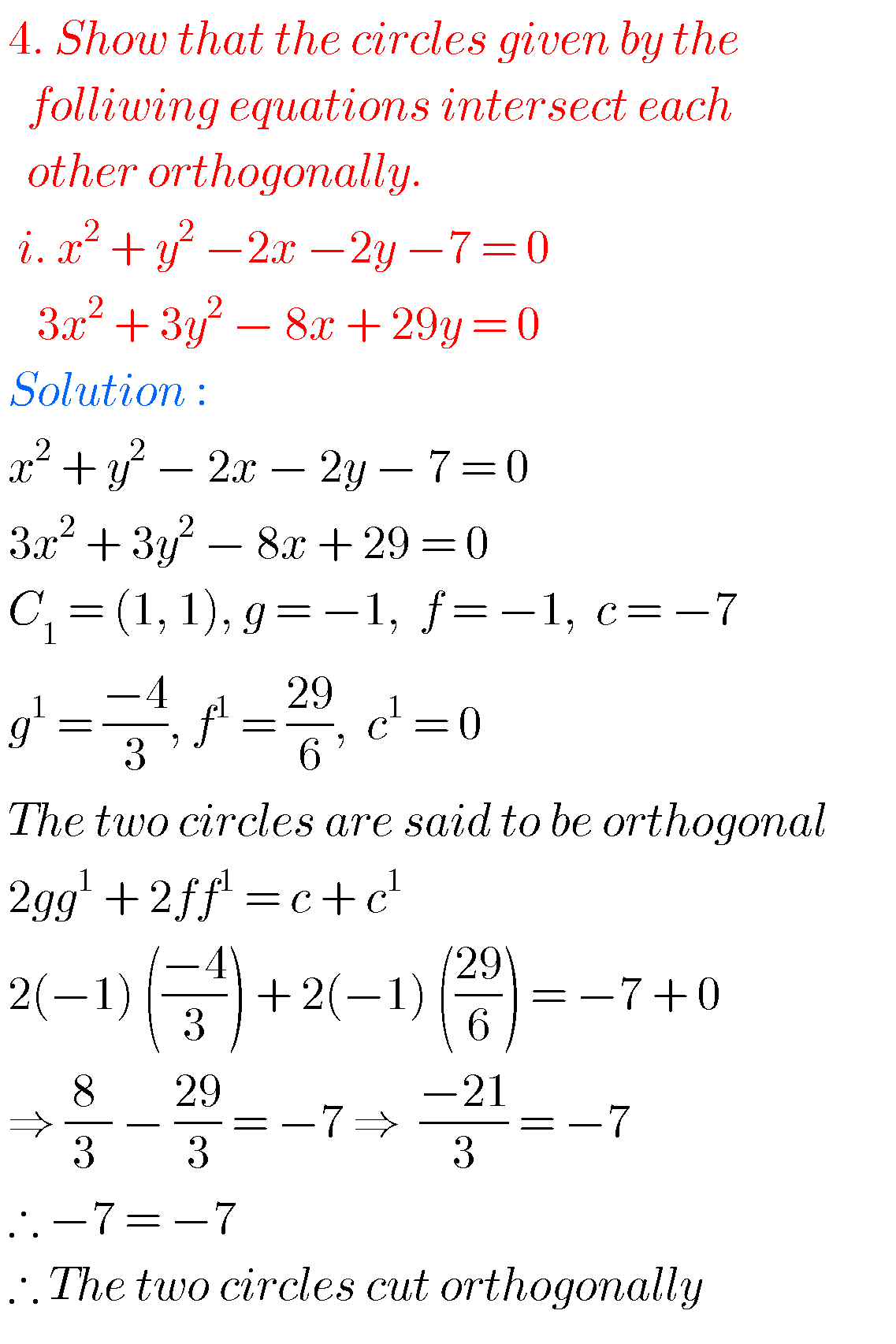 Intermediate Maths 2B Solutions For System Of Circles Exercise 2a & 2b ...