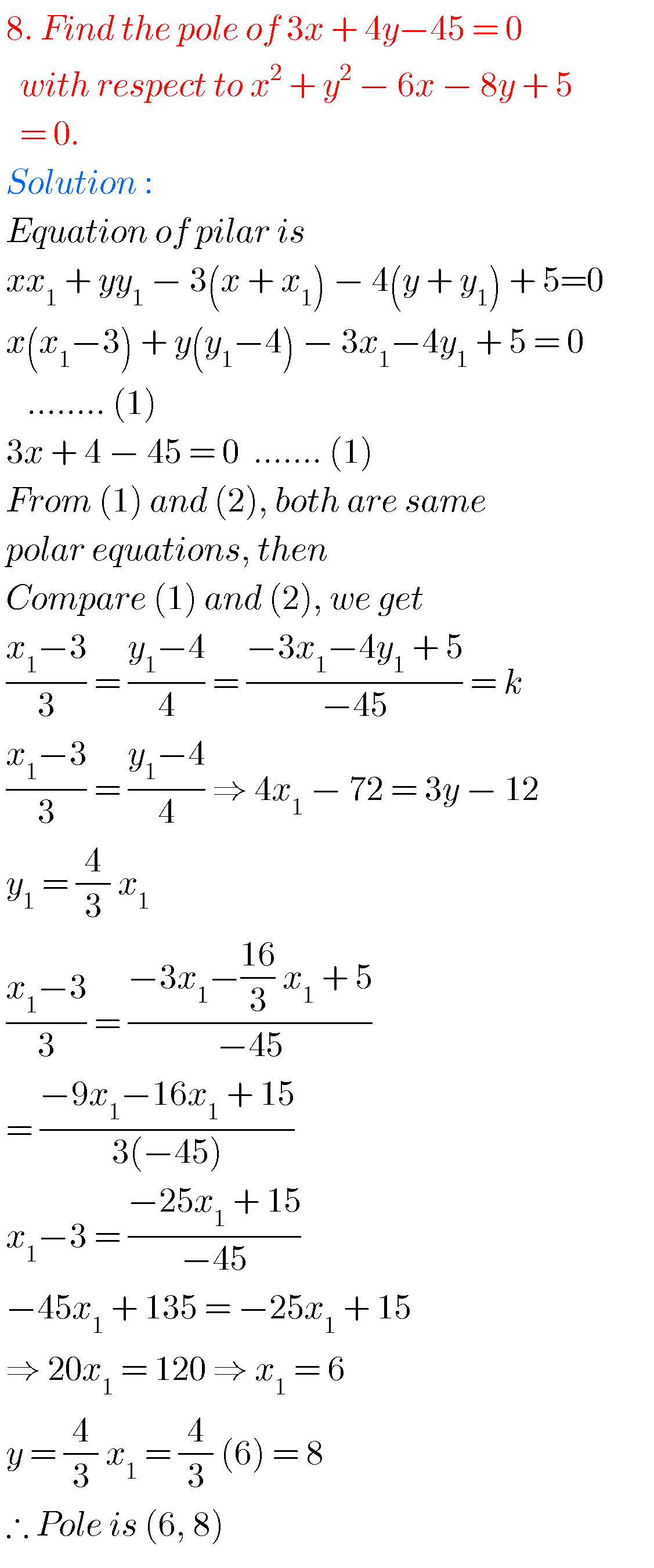 Intermediate Maths IIB Solutions For Circle Exercise 2a,2b,2c,2d &2e ...