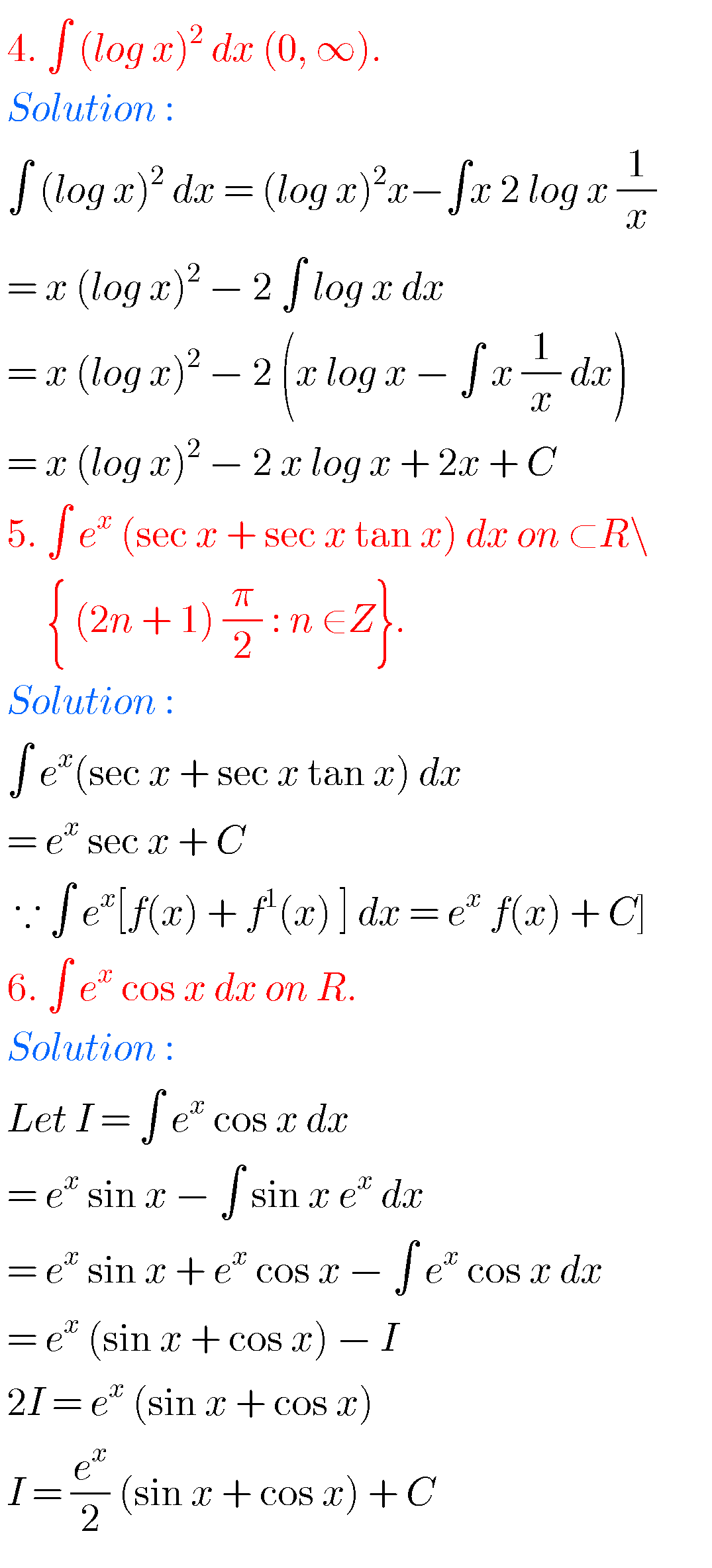 Intermediate Maths Solutions For Integration - MATHS GLOW