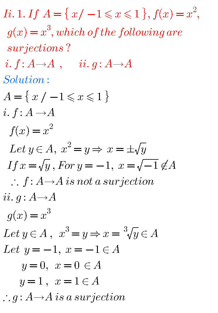 Intermediate Maths Solutions For 1A Exercise 1(a) Functions - MATHS GLOW