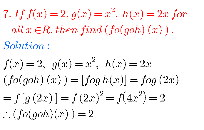 Intermediate Maths Solutions For Exercise 1(b) Functions - MATHS GLOW