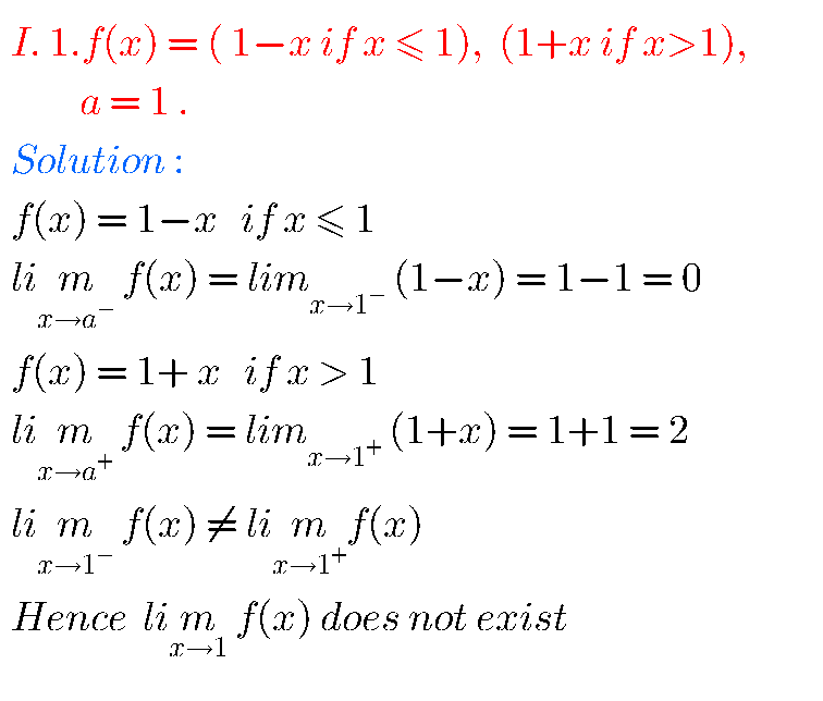 Intermediate Maths Solutions For Limits And Continuity Exercise 8(b ...