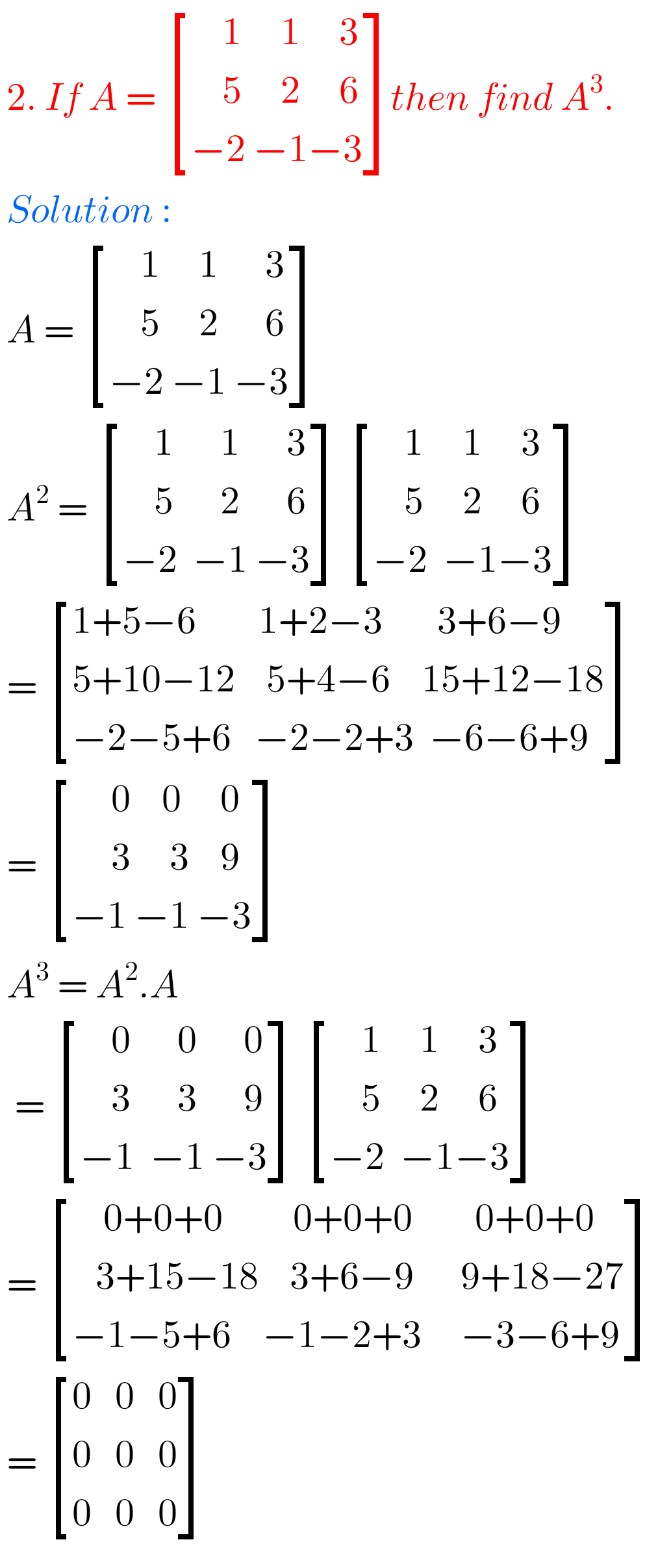 Intermediate Maths Solutions For Exercise 3(b) Matrices - MATHS GLOW