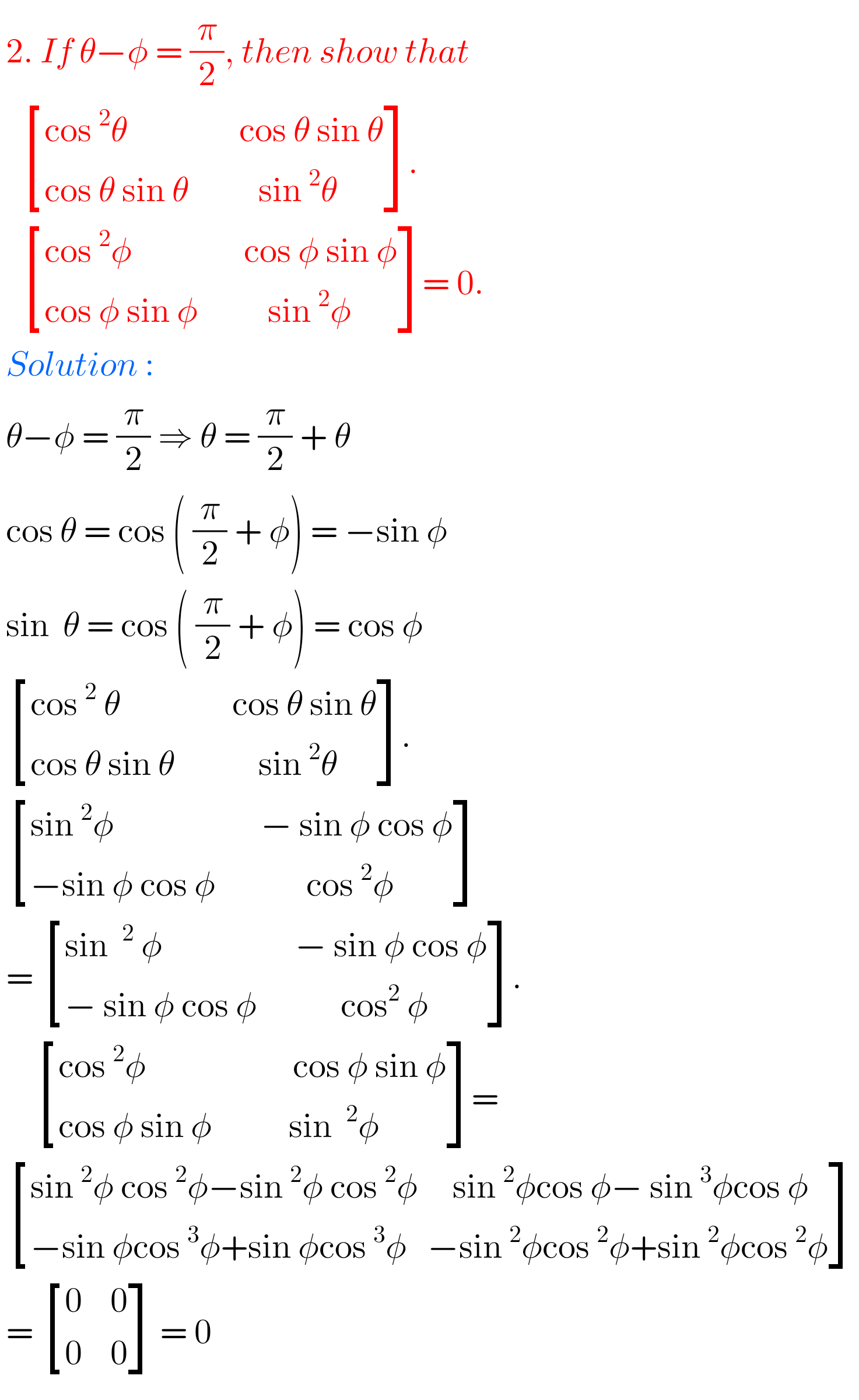 Intermediate Maths Solutions For Exercise 3(b) Matrices - MATHS GLOW