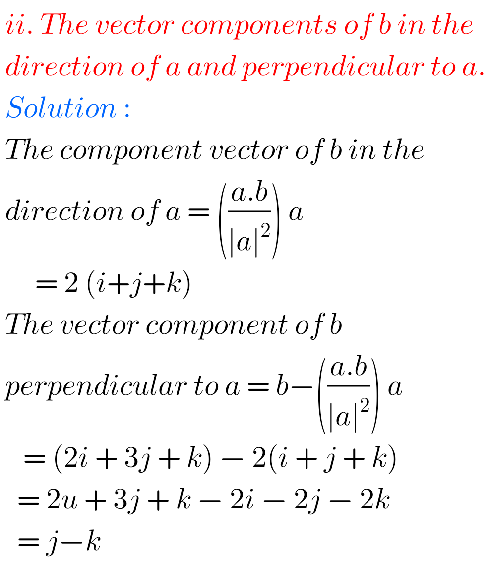 Intermediate Maths Solutions For Exercise 5(a) Product Of Vectors ...