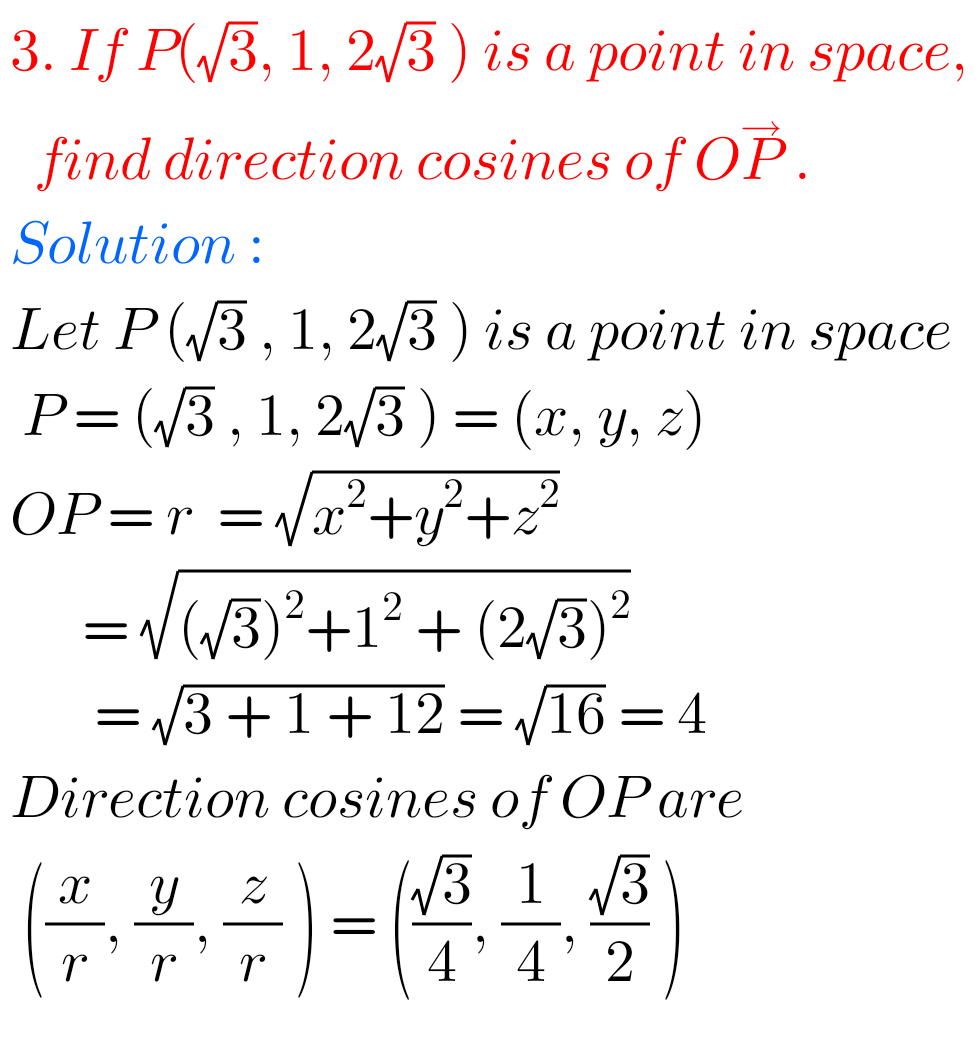 direction-cosines-and-direction-ratios-exercise-6-a-questions-and