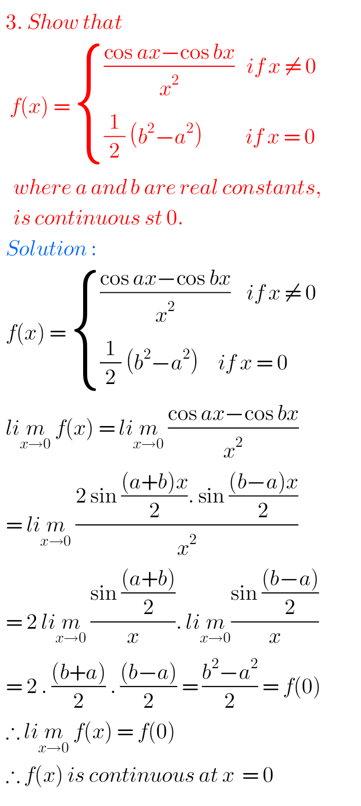 Inter Maths Solutions For Limits And Continuity Exercise 8(e) - MATHS GLOW