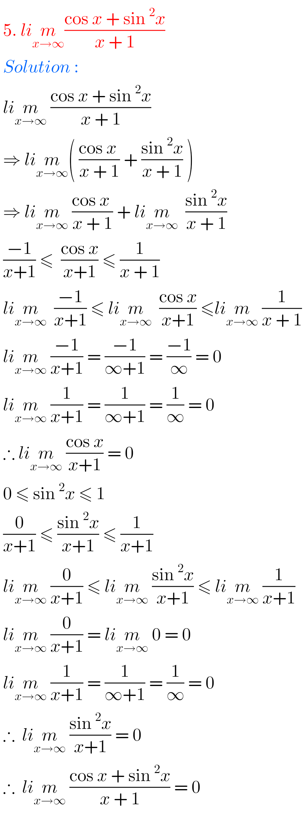 Limits And Continuity Solutions Inter Maths 1B Exercise 8(d) - MATHS GLOW