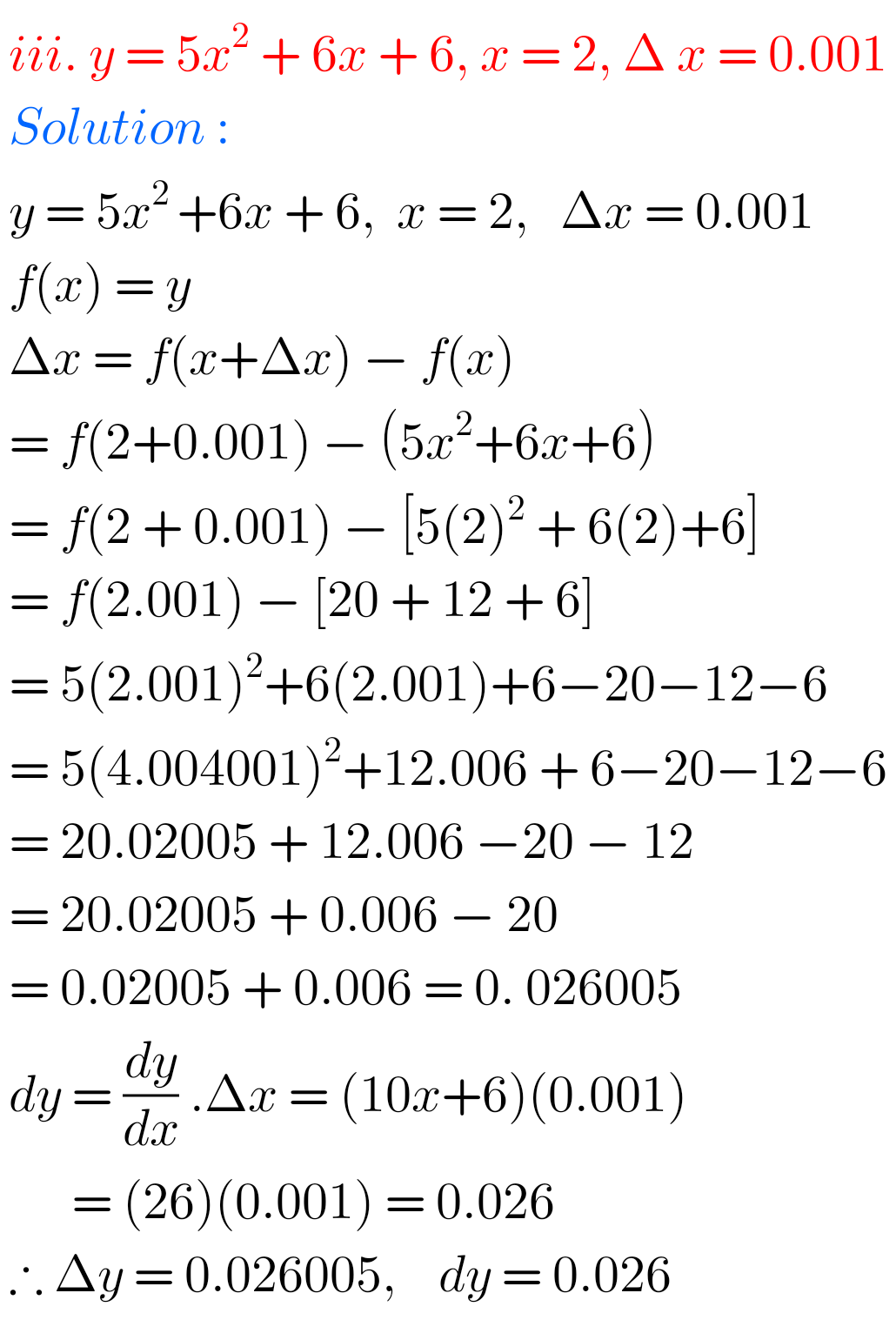 Applications Of Derivatives Solutions Exercise 10(a) Inter Maths 1b ...