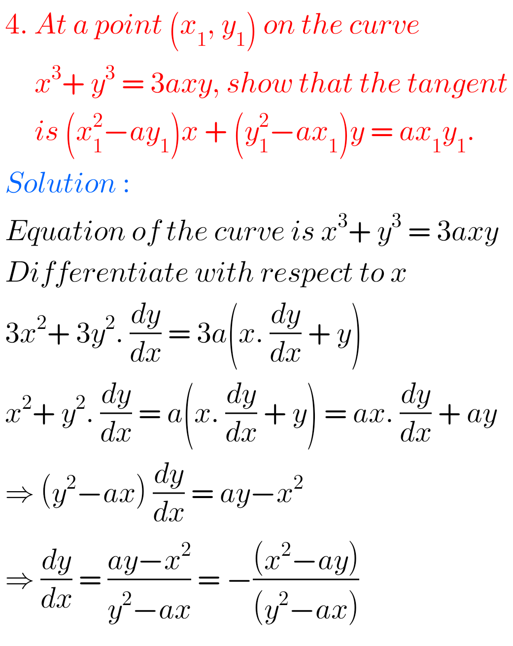 Applications Of Derivatives Exercise 10(b) Solutions Inter Maths 1B ...