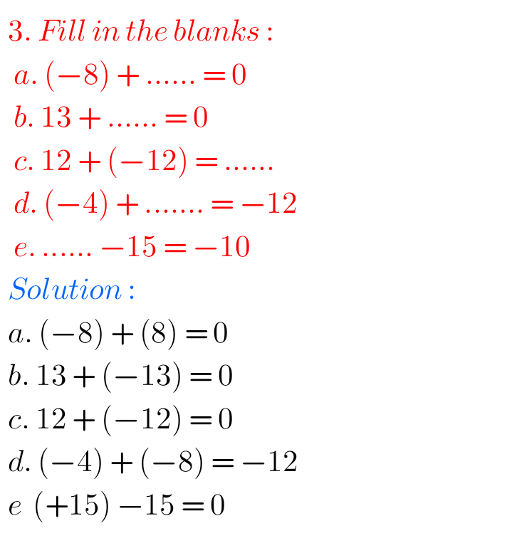 NCERT Maths Solutions For Exercise 6.3 Integers Class 6 Chapter 6 ...